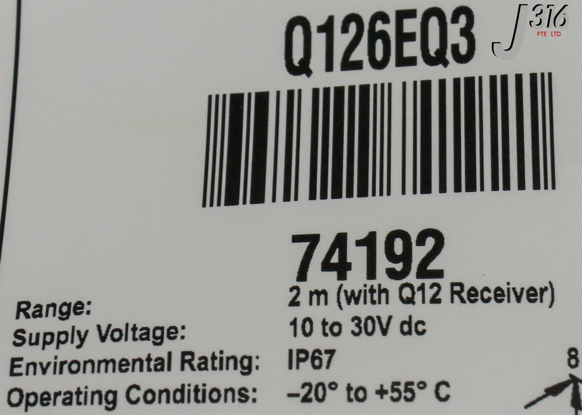 17543 BANNER MINIATURE SELF-CONTAINED SENSOR, 74192 (NEW IN OPEN
